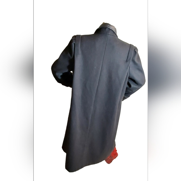 LADY SUZETTE WOMEN'S VINTAGE BLACK PEA COAT‎ SIZE LARGE - Picture 5 of 8